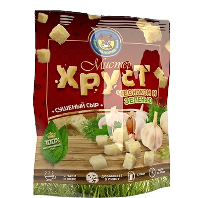 Сыр сушеный  с чесноком и укропом 40%,50г