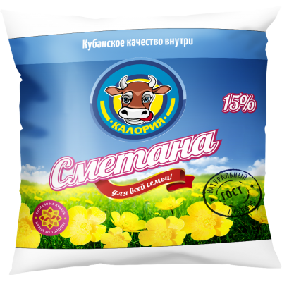 Сметана ГОСТ 15%, 500г