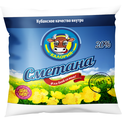 Сметана ГОСТ 20%, 430г