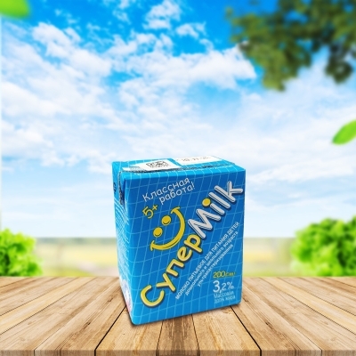 Молоко  ультрапастеризованное "Супер Milk"3,2%, 200 мл