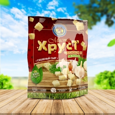 Сыр сушеный  с чесноком и укропом 40%,50г
