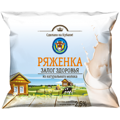 Ряженка  ГОСТ "Залог Здоровья" 2,5%,450г